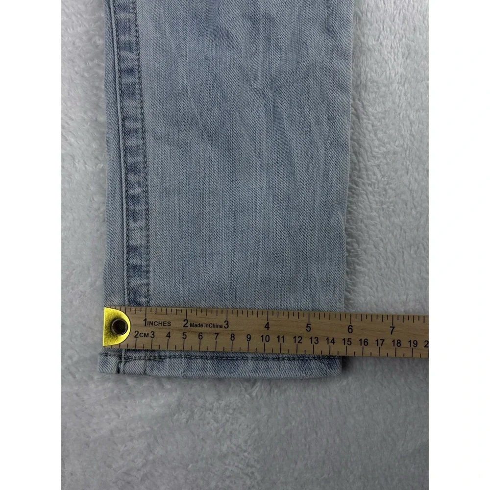 Seven 7‎ Jeans Womens Blue Tummyless High Rise Skinny Distressed Jeans Size 14